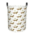 thumbnail image 1 of Fotbe Dachshund Going To Play Tennis Cesto de Ropa con Asas, Cesto Impermeable de Gran Capacidad, Bolsa de Lavado para Dormitorio, Cesto de Ropa con Ruedas y Asas-Small, 1 of 6