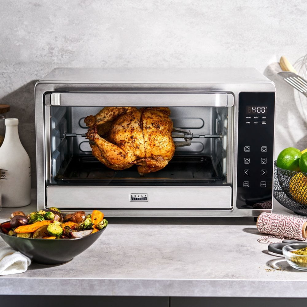 Bella Pro Series 1500 W 25 L 6-Slice Stainless Steel Toaster Oven