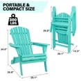 thumbnail image 6 of Seizeen Folding Adirondack Chair, Wood Outdoor Furniture Chair Hold 300LBS, Elegant Cyan Patio Chairs Half Assembled for Garden Backyard Pool Deck, 6 of 8