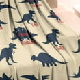 thumbnail image 3 of Beige Dinosaurs Names Pattern Blanket,Comfortable Soft Flannel Throw Blanket,All Season,Warm Lightweight Blankets for Sofa Bed Couch Living Room Chair,30"x40", 3 of 4
