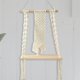 thumbnail image 1 of Estante flotante para colgar en de tapicería, colgador de plantas de pared de macramé hecho , estante colgante, soporte para libros de 30x60cm BLESIY Estante de pared de tapiz, 1 of 8