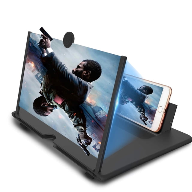 Lupa de visualización DLseego 14 pulgadas 3D HD para teléfono celular con soporte plegable