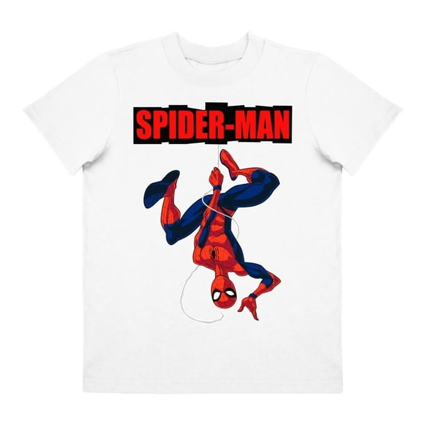 Playera Para Niño Marvel Spiderman Cuello Redondo Manga Corta Talla 10 Blanco