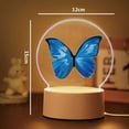 thumbnail image 3 of 1 lámpara 3D de mariposa caliente para decoración de dormitorio infantil, iluminación interior, regalos, 3 of 5