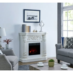 Bold Flame 40 inch Electric Fireplace in White