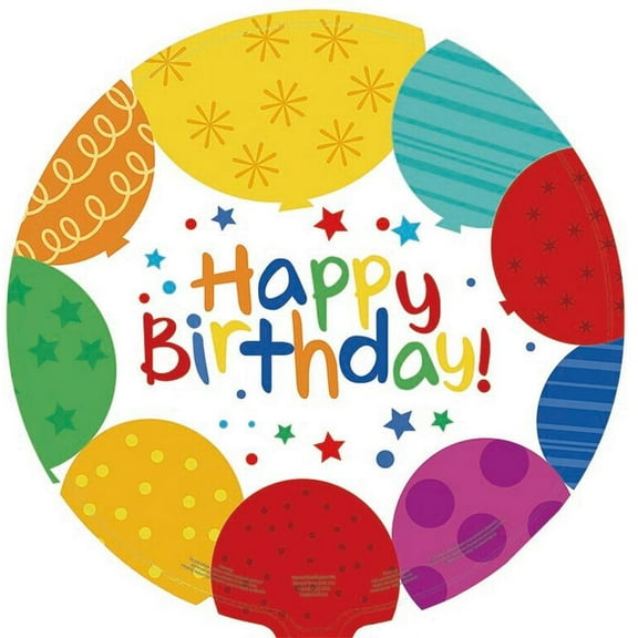 Harnel 18" Birthday Mylar Balloons for all ages - Pack of 10