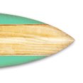 thumbnail image 3 of Wooden Surfboard Shape Wall Art with Mounting Hardware, Brown and Aqua Blue- Saltoro Sherpi, 3 of 5