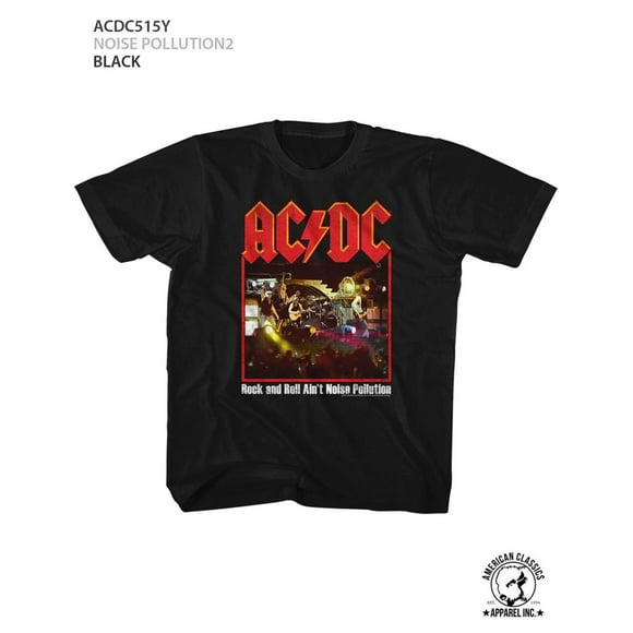 american classics acdc noise pollution 2 black child unisex t-shirt