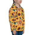 thumbnail image 3 of Sikiie Bohemian Sunflower Youth Hoodie Sweatshirt Pullover Hooded Classic Casual Essentials Hoodiefor Boys Girls Kids -Small, 3 of 6