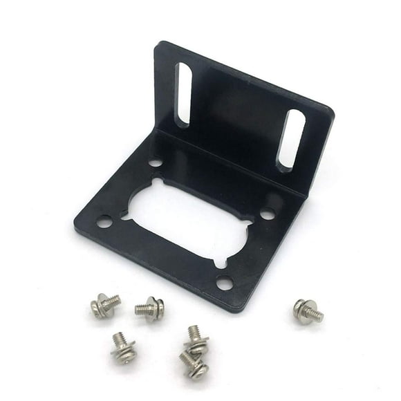 Bringsmart 370 Mounting Bracket with Screw Worm Gear Motor Fixed Fastener DIY Parts DC Motor Holder (Single-Side Bracket)
