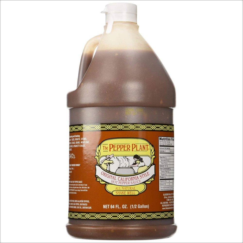 The Pepper Plant Original California Style Hot Sauce 1/2gallon Jug 64