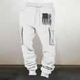 thumbnail image 2 of Styesk Men's Pants Men's Fashion Drawstring Elastic Waist Solid Color Casual Sweat Length Pants, 2 of 4