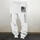 thumbnail image 1 of Pantalones largos para hombre, informales, con bolsillo y cordón, de color sólido, gruesos, sanitarios y con cintura elástica., 1 of 3