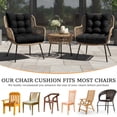 thumbnail image 6 of Eurhowing Waterproof Patio Rocking Chair Cushions 1-Piece, 3" Thick Outdoor Chair Cushion with Ties, Non-Slip Seat Pad for Garden Lawn Furniture, 1Pack, Black, 6 of 11