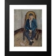 thumbnail image 2 of Max Birrer 14x18 Black Modern Framed Museum Art Print Titled - Portrait of the Painter Walter Kurt Wiemken, 2 of 5