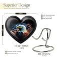 thumbnail image 2 of Eagle With American Flag Urns For Human Ashes, Mini Urns For Women Ashes, Heart Urns For Men, Decorative Urn For Mom Ashes, Funeral Urns For Ashes Adult Female, Heart Urn, Heart Urns 3", 2PCS, 2 of 5