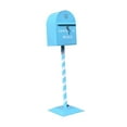 thumbnail image 3 of Lipstore Metal Holiday Mailbox Accessory for Santa Mail, 47 Inches Tall for , , Stores, Light Blue, 3 of 8