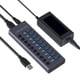 thumbnail image 5 of Hub USB 3.0 De 10 Puertos, Estación De Acoplamiento USB 3.0 De 60 W Con Interruptores De Alimentación Individuales, Adaptador De Corriente USB Para Computadora Portátil Para, 5 of 7
