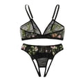 thumbnail image 3 of Everyday Bras for Women Underwear Men 34 High Waist Lace Underwear Set Men Brief Small Push up Bustier Lingerie Set Lace up Brief Underwear for Men Lace Lingerie Set plus Size Hence under Black M, 3 of 5