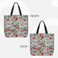 thumbnail image 2 of Fotbe Roses Mixed Zebra 1 Bolsa Tote con Estampado para Mujer, Bolsos con Cremallera, Bolsa de Hombro Casual de Gran Capacidad con Bolsillos Internos, 2 of 7