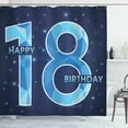 thumbnail image 1 of Ambesonne Blue Shower Curtain, Galaxy Star Birthday, 69"Wx70"L, Dark Blue and Sky Blue, 1 of 3