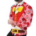 thumbnail image 6 of Awdenio Mens Shirts Casual Holiday Tuxedo T-Shirts Graphic Long Sleeve Novelty Party Button Top, 6 of 7