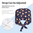 thumbnail image 4 of Kdxio Corgi Lying With Moons And Stars Pattern Turban Hat for Women Men Comfortable Adjustable Cleaning Working Cap with Sweatband, 4 of 8