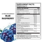 ABE All Black Everything Pre Workout Powder, Amino Acid Supplements, Blue Razz, 30 Servings