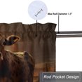 thumbnail image 5 of Cow Curtain Valances Farm Animal Western Farmhouse Cattles Windmill Privacy Window Valances for Living Room Kitchen 54 by 18 in, 1 Panel, 5 of 6