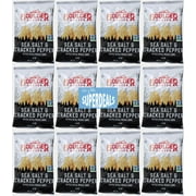 Boulder Canyon | Sea Salt & Cracked Pepper | Kettle Style Potato Chips| 1.5 Ounce | Pack of 12 Bundled by SUPERDEALS with Mystery Bonus Gift