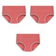thumbnail image 2 of Xunlbb Clearance Under $5,3PC Women's Large Seamless Cotton High Waist Briefs Hip Lifting Underpants (Red M) on Clearance, 2 of 4