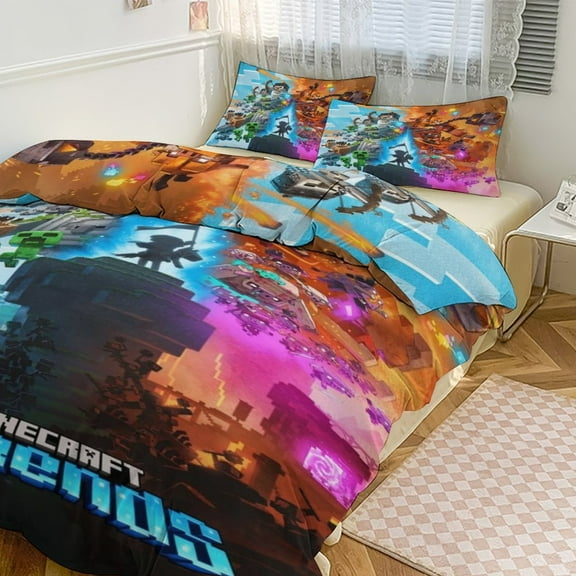 Fortnite Bedding Sets Twin Queen King Size Game Printed Bed Set 3Pcs Duvet Cover Bedroom Decor for Boys Girls Adult Gift 1Comforter 2 Pillowcases