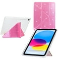 thumbnail image 5 of ELEHOLD Case For Samsung Galaxy Tab S9 FE/ S10 FE , Bling Magnetic Flip PU Leather Shock-Absorbent Multi-Angle Kickstand Full Protection Case Cover,Pink, 5 of 5