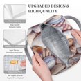 thumbnail image 3 of Easygdp Sea Shells Bolsa de Almuerzo Insulada Grande, Forro de Aluminio, Diseño Espacioso, a Prueba de Fugas, Ideal para Trabajo, Picnics, Viajes y Actividades al Aire Libre, 3 of 6