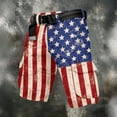 thumbnail image 5 of WERYOUNG Casual Cargo Shorts For Man Patriotic Stars And Stripes Shorts USA Independence Day Celebration Shorts Outdoor Adventure Versatile Bottom L, 5 of 5