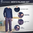 thumbnail image 3 of SLEEPHERO Adult Mens 2 Piece Long Sleeve Flannel Pajama Set (Sizes S-XL), 3 of 5