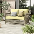 thumbnail image 6 of Kimunuk Outdoor Loveseat Cushion Set, 46" x 26" x 5" Waterproof Patio Furniture Cushions for Couch Bench Swing, Light Yellow, 6 of 6