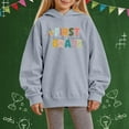 thumbnail image 2 of Chenglor Back To School Hoodies for Girls 10-12 Girls Sweatshirts Back To School Hoodie for Girls 10-12 6 Year Old Girl Clothes Children's Fashion Clothes (3-4 Years Grey), 2 of 4