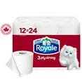 thumbnail image 1 of Royale 3 Ply Strong Toilet Paper, 12 Equal 24 Bathroom Tissue Rolls, 1 of 15