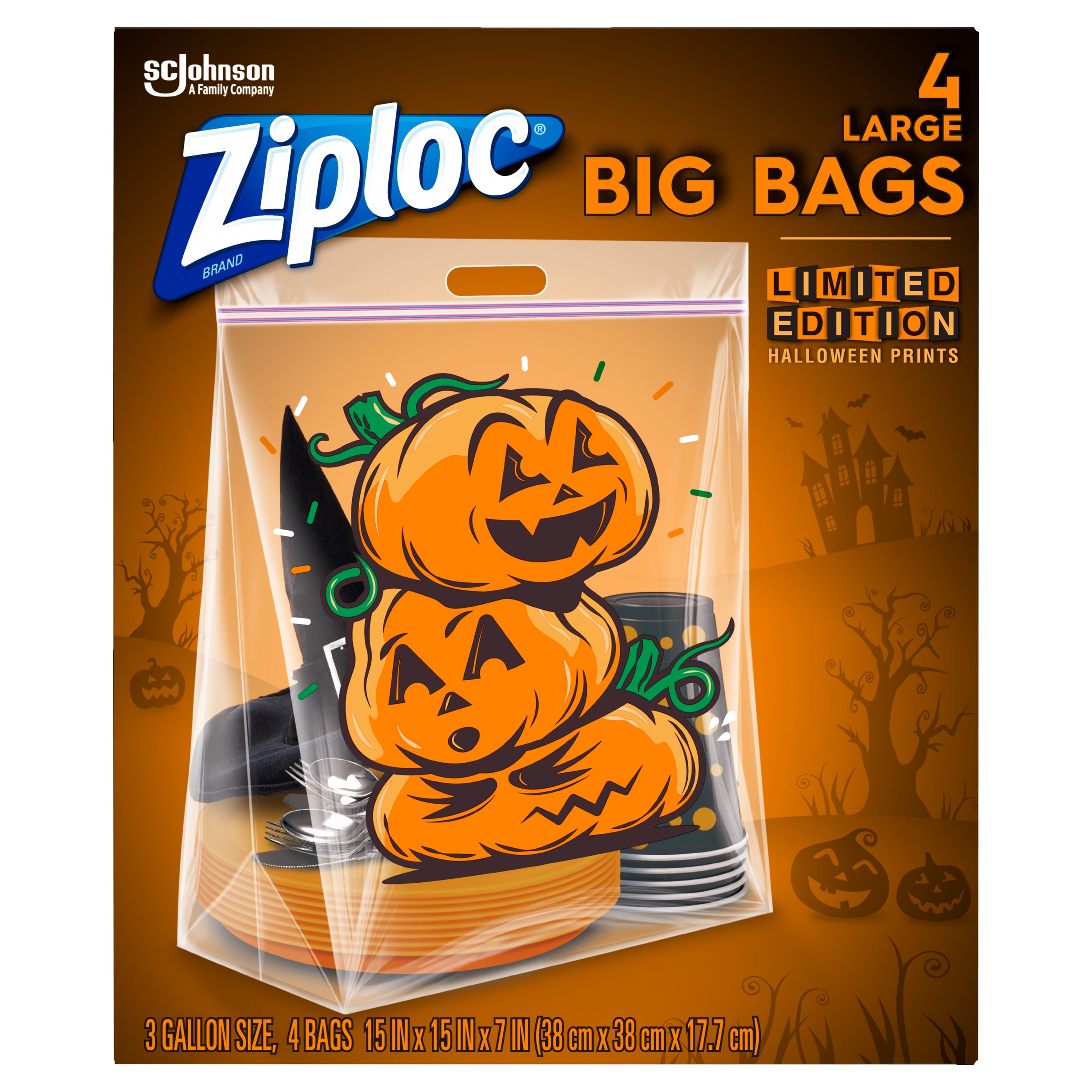 Ziploc Big Bags, X-Large - 4 bags