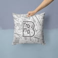 thumbnail image 2 of Monogram Letter Musical Note Fabric Decorative Pillow, 2 of 4
