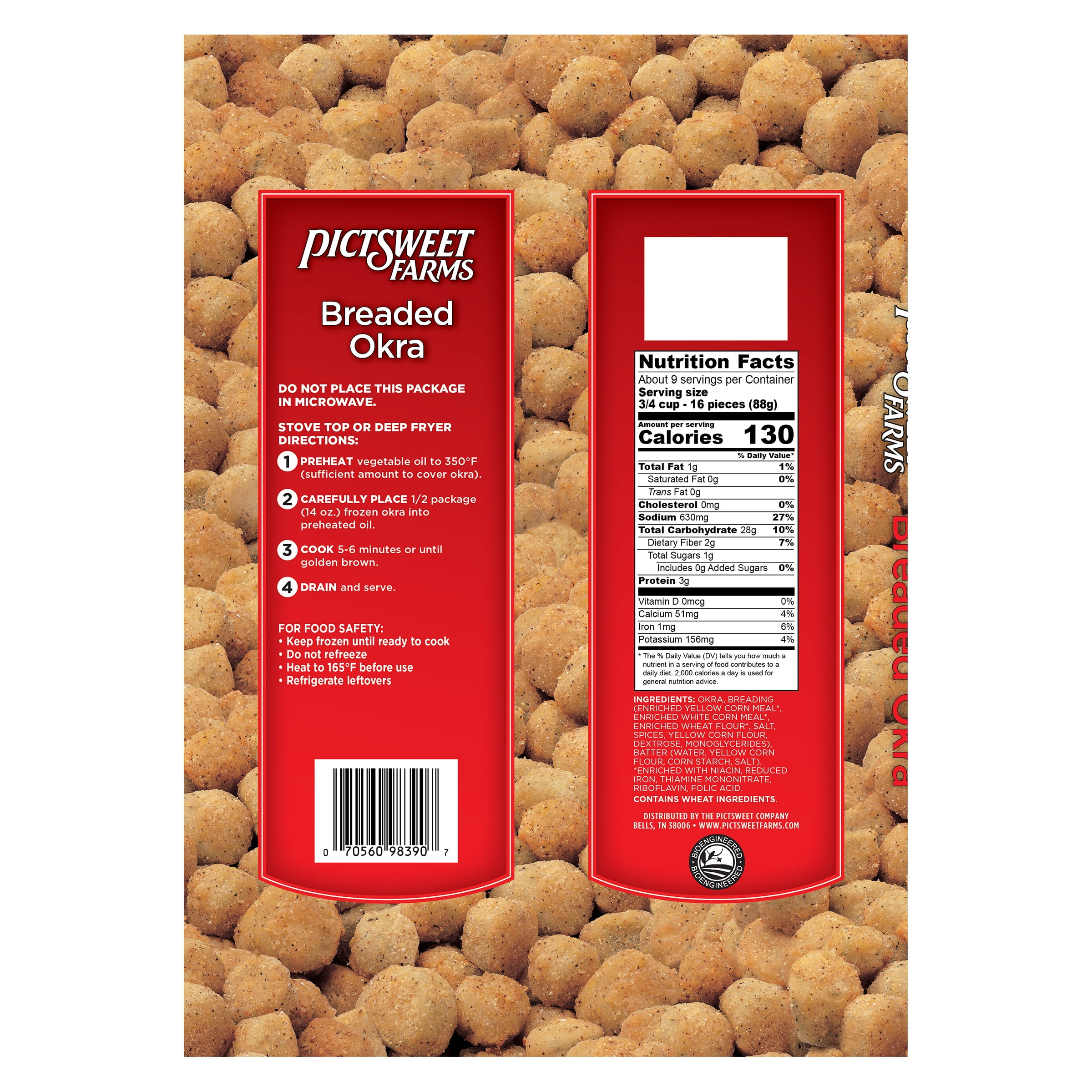 Pictsweet Farms Frozen Breaded Okra, 28 oz