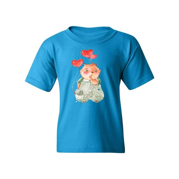Animal With Balloons T-Shirt Juniors -Image by Shutterstock, Medium