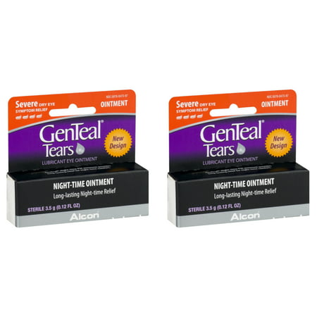 2 Pack - GenTeal Night-Time Lubricant Eye Ointment 3.50 G (0.12 fl oz) (Best Nighttime Eye Ointment)
