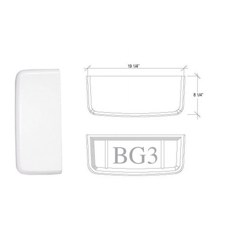 Briggs Toilet Tank Lid Color Chip Sample Kit - Bone, White, Biscuit Match