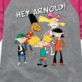 thumbnail image 3 of Hey Arnold! - Group Shot - Toddler And Youth Girls Raglan Graphic T-Shirt, 3 of 5