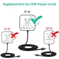 thumbnail image 3 of Adaptador de cargador Echo Dot de repuesto para cable de alimentación de 15 W y 5 V DC, 3 of 7
