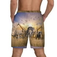 thumbnail image 4 of Balery Wildlife Protection Mens Swim Trunks Swim Shorts for Men Quick Dry Inseam Beach Shorts with Compression Liner Pocket-Medium, 4 of 9