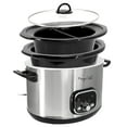 thumbnail image 3 of MegaChef Interchangeable 6 Quart & Split 2.5 Quart Slow Cooker & Warmer, 3 of 8