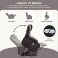 thumbnail image 6 of JONPONY Power Lift Recliner Chair Recliners for Elderly with Heat and Massage Recliner Chair for Living Room with Infinite Position and Side Pocket,USB Charge Port,Brown, 6 of 14